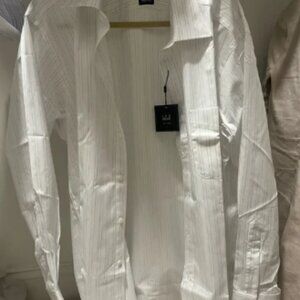 Ike Behar White Dress Shirt Classic Cotton